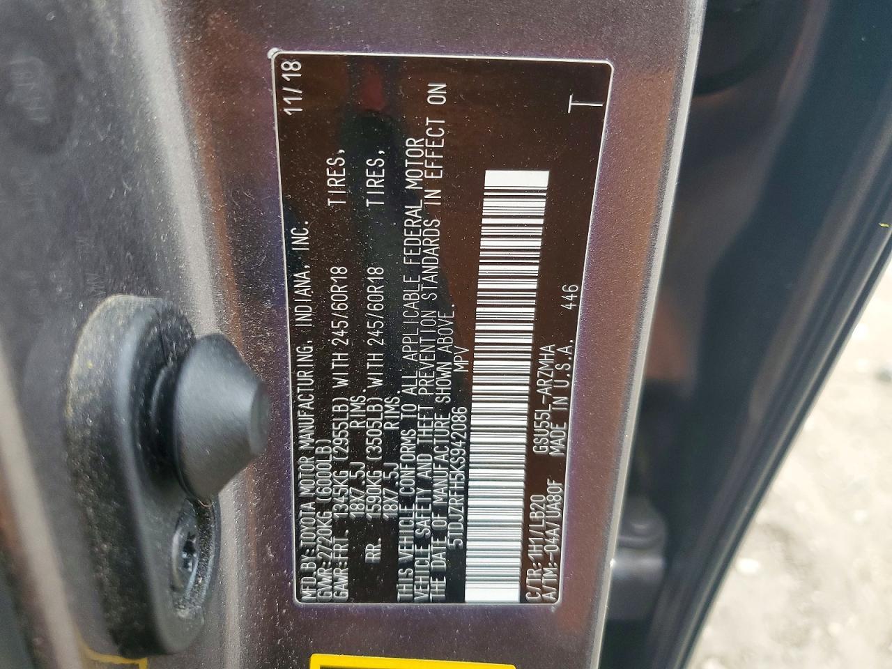 2019 TOYOTA HIGHLANDER