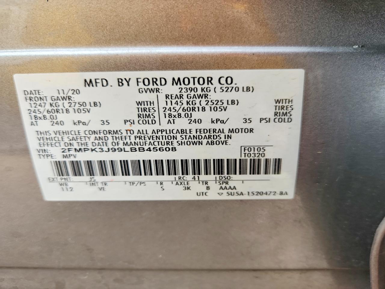 2020 FORD EDGE
