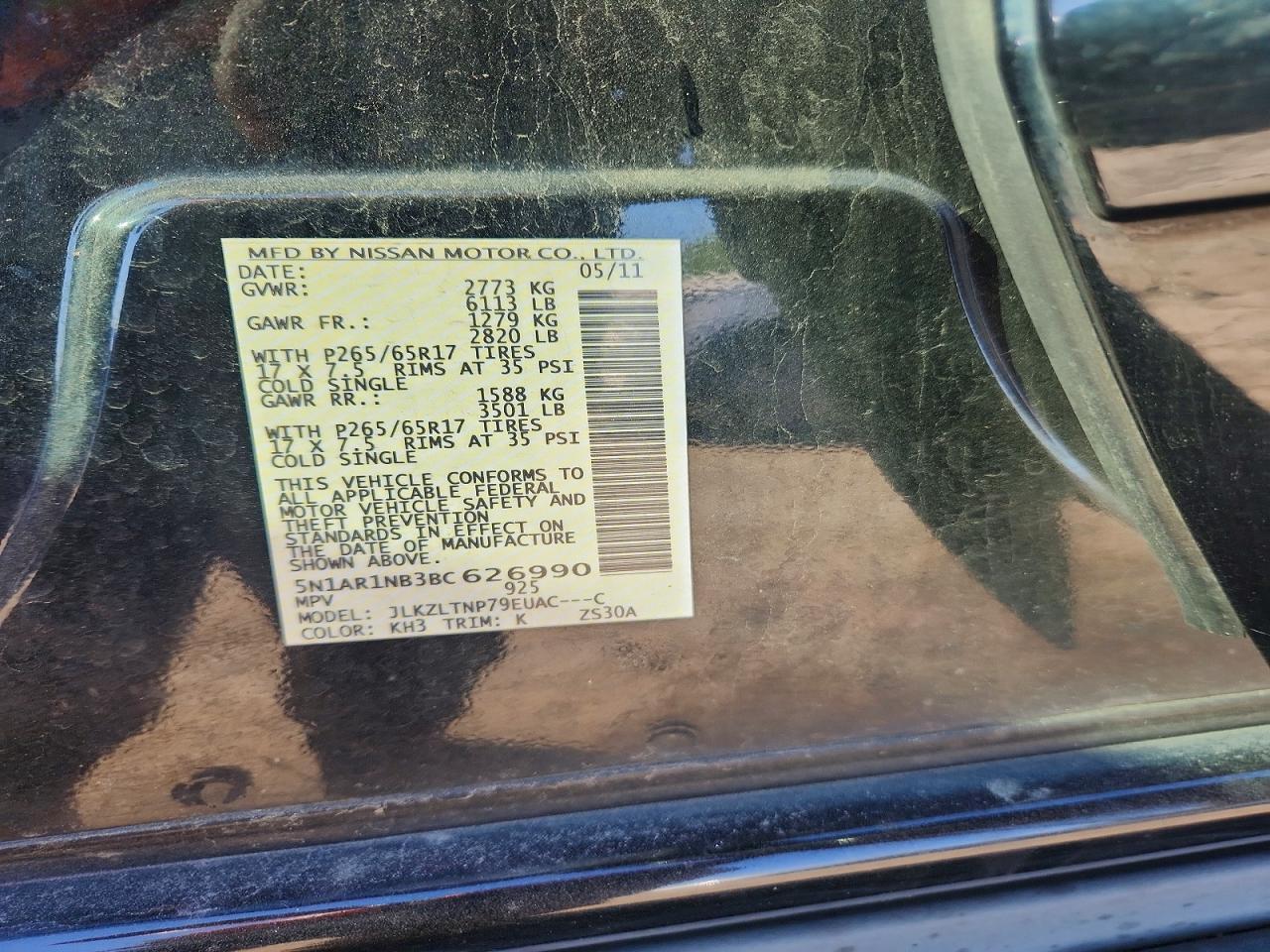 2011 NISSAN PATHFINDER