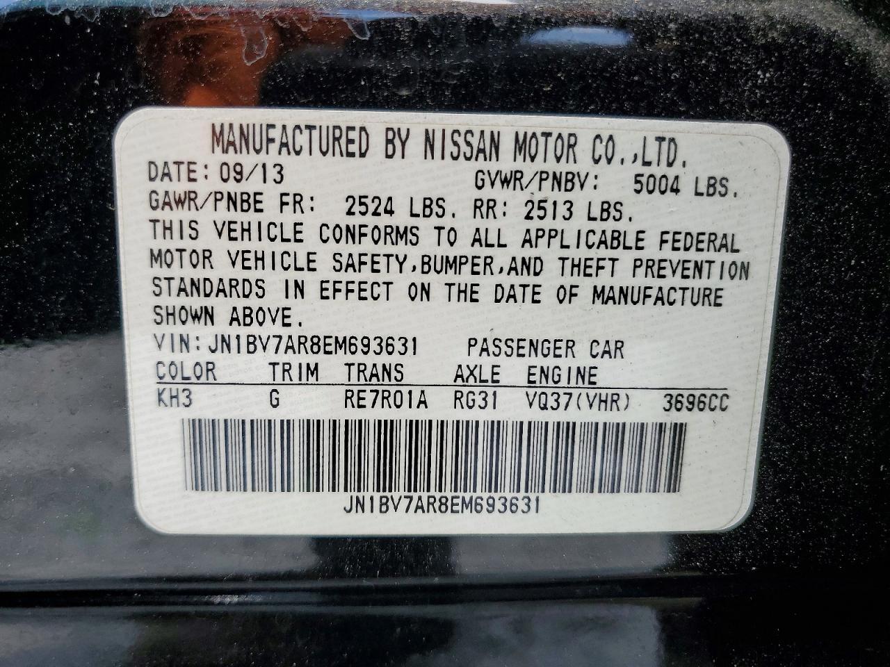 2014 INFINITI Q50