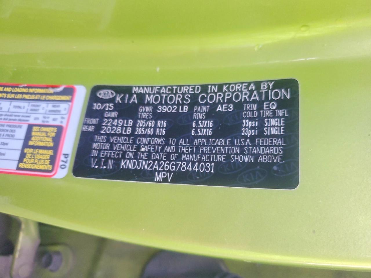 2016 KIA SOUL