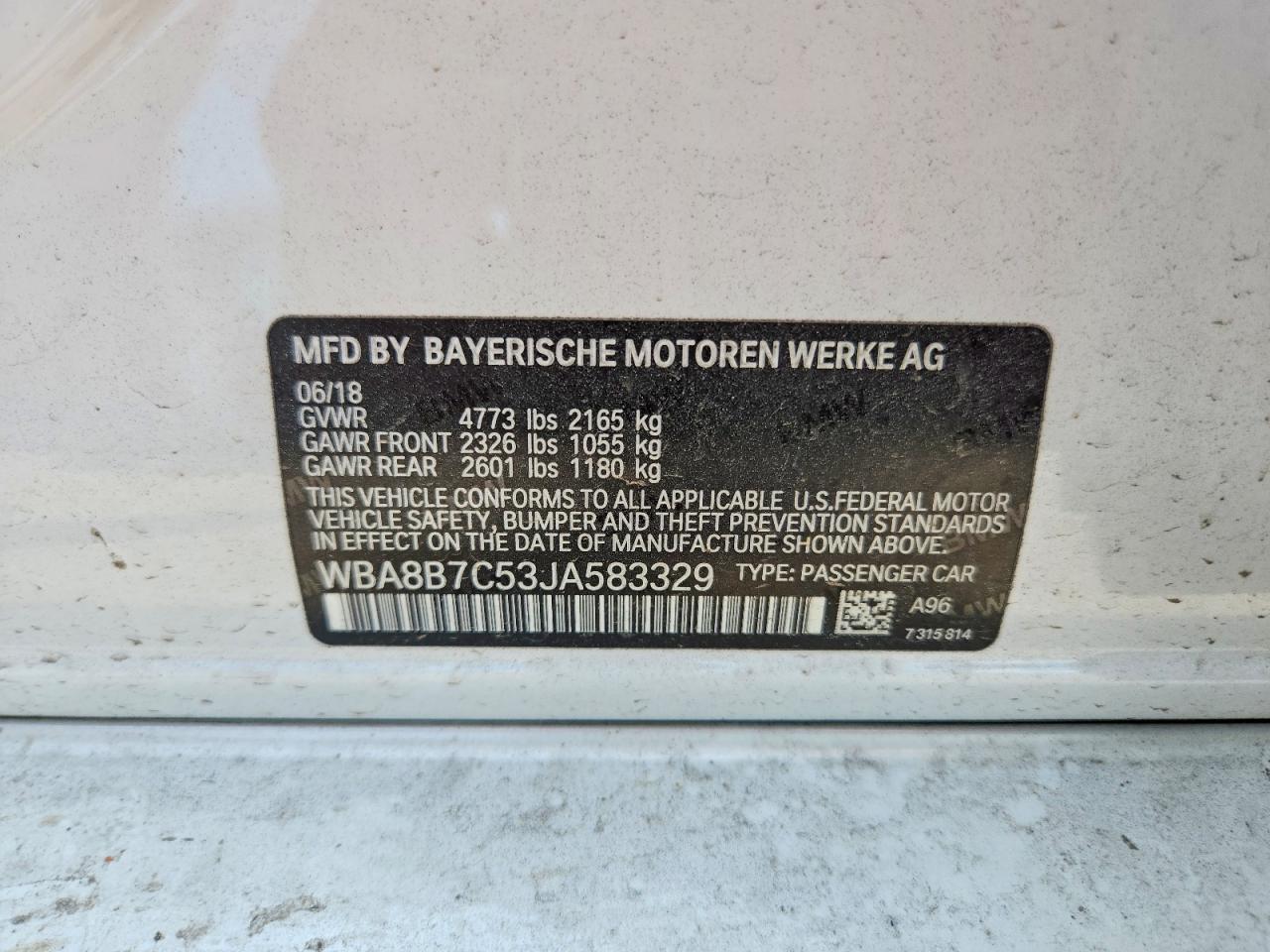 2018 BMW 3 SERIES