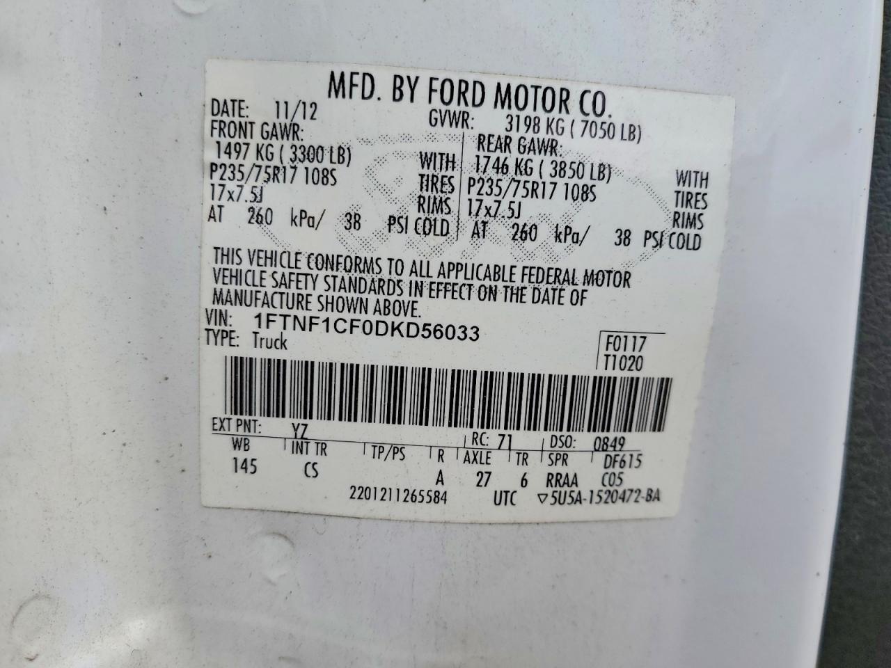 2013 FORD F-150 Lightning