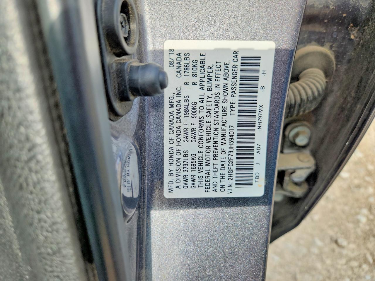 2018 HONDA CIVIC