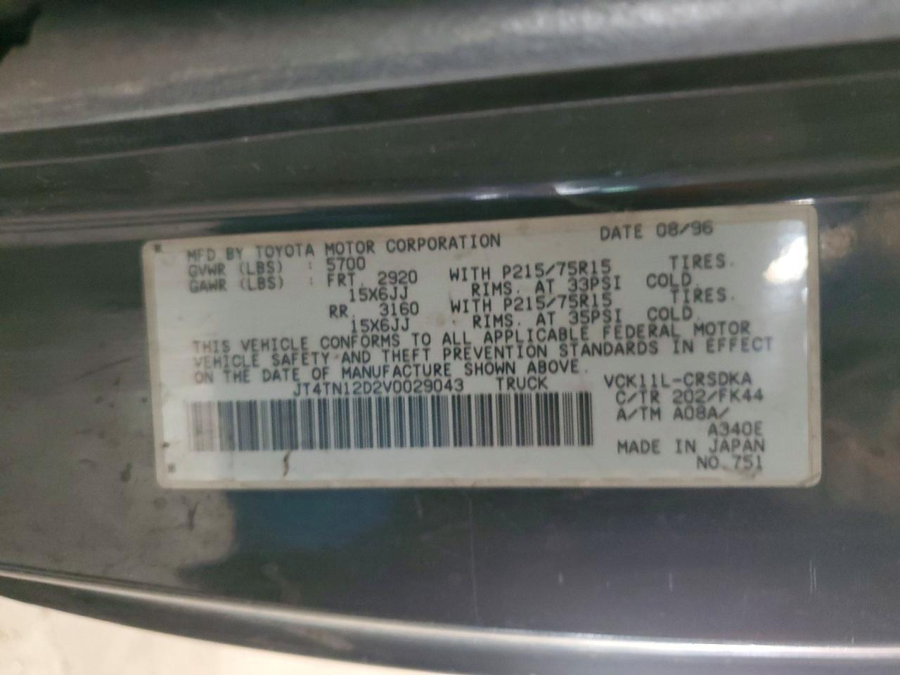 1997 TOYOTA T100