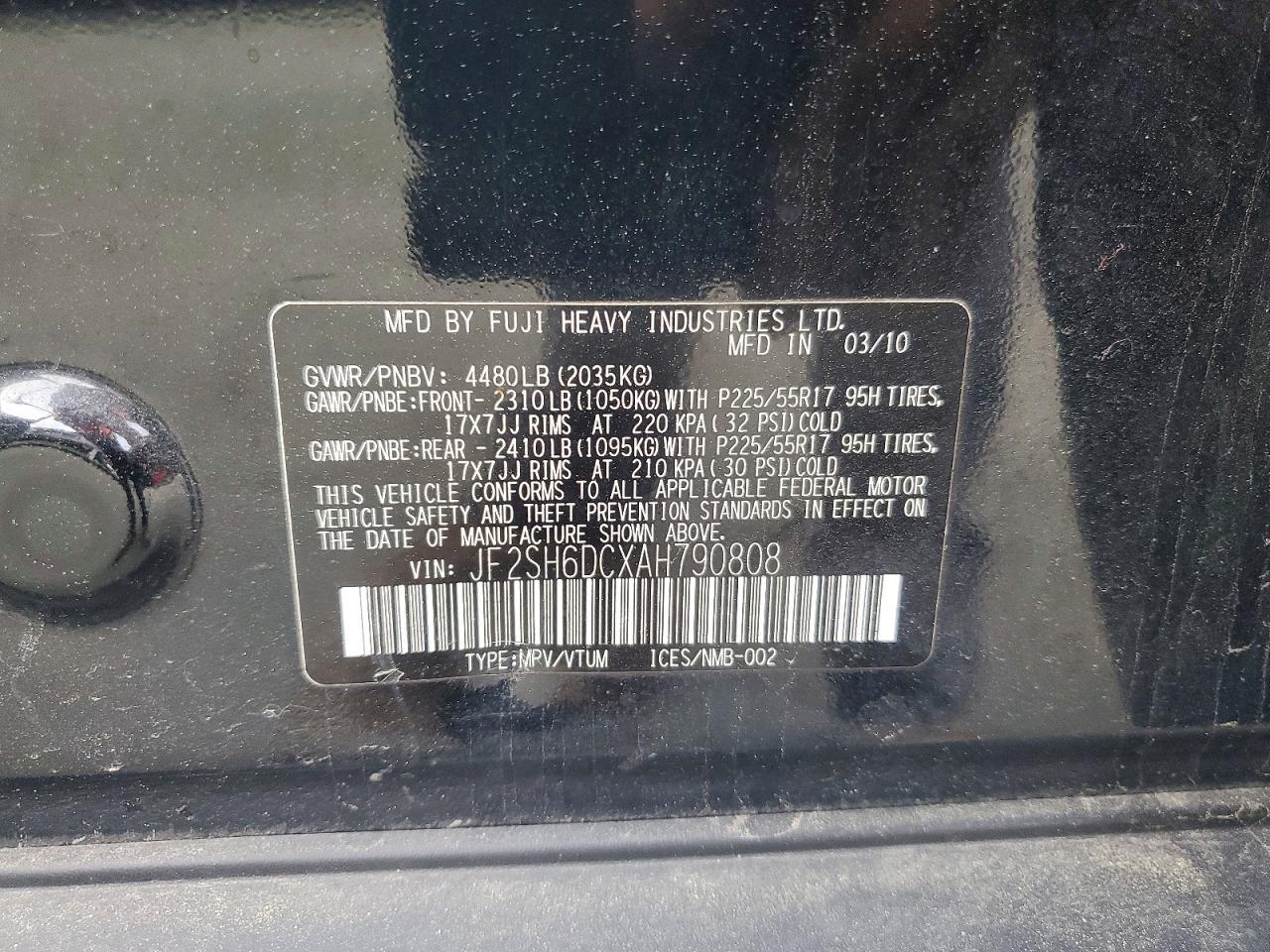 2010 SUBARU FORESTER