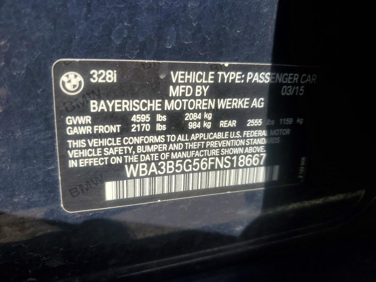 2015 BMW 3 SERIES