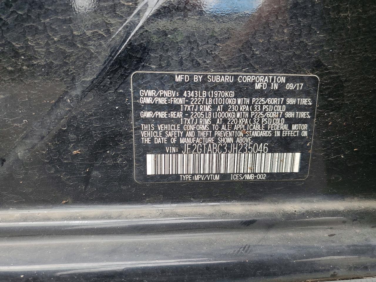2018 SUBARU Crosstrek