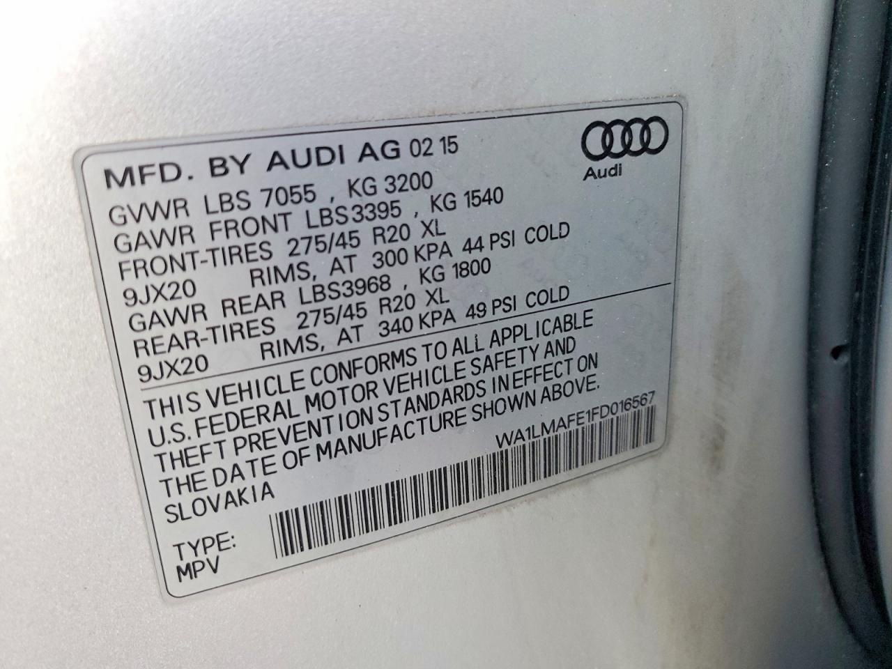 2015 AUDI Q7