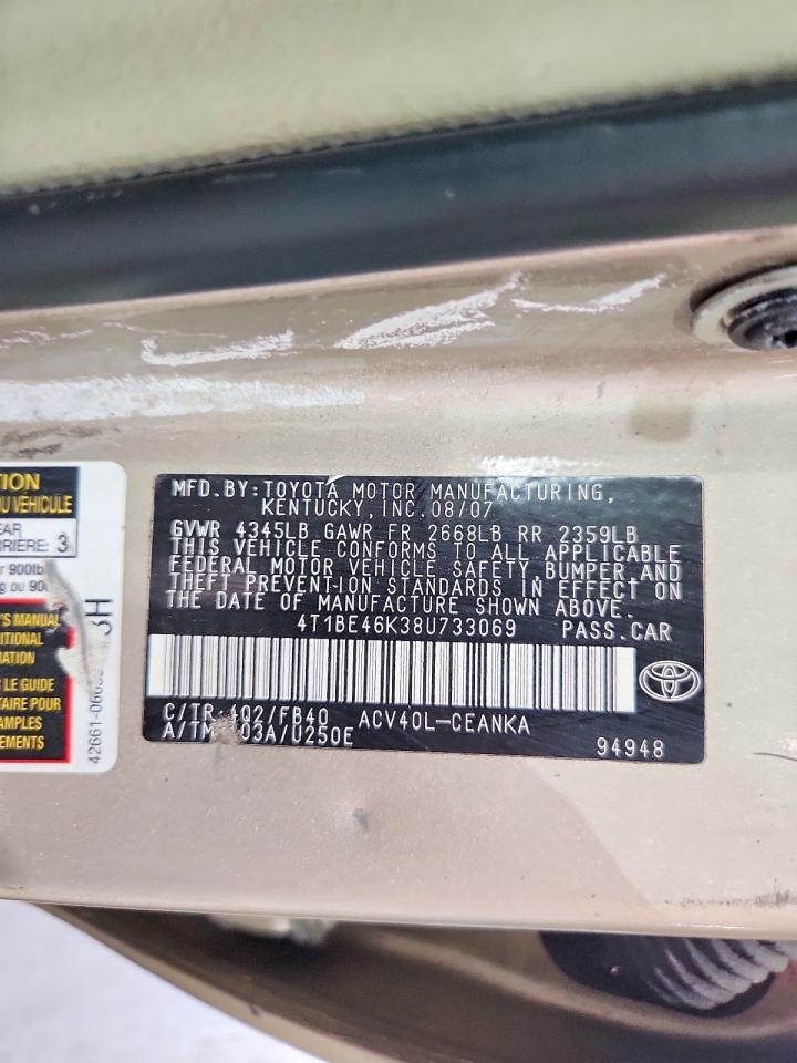 2008 TOYOTA CAMRY