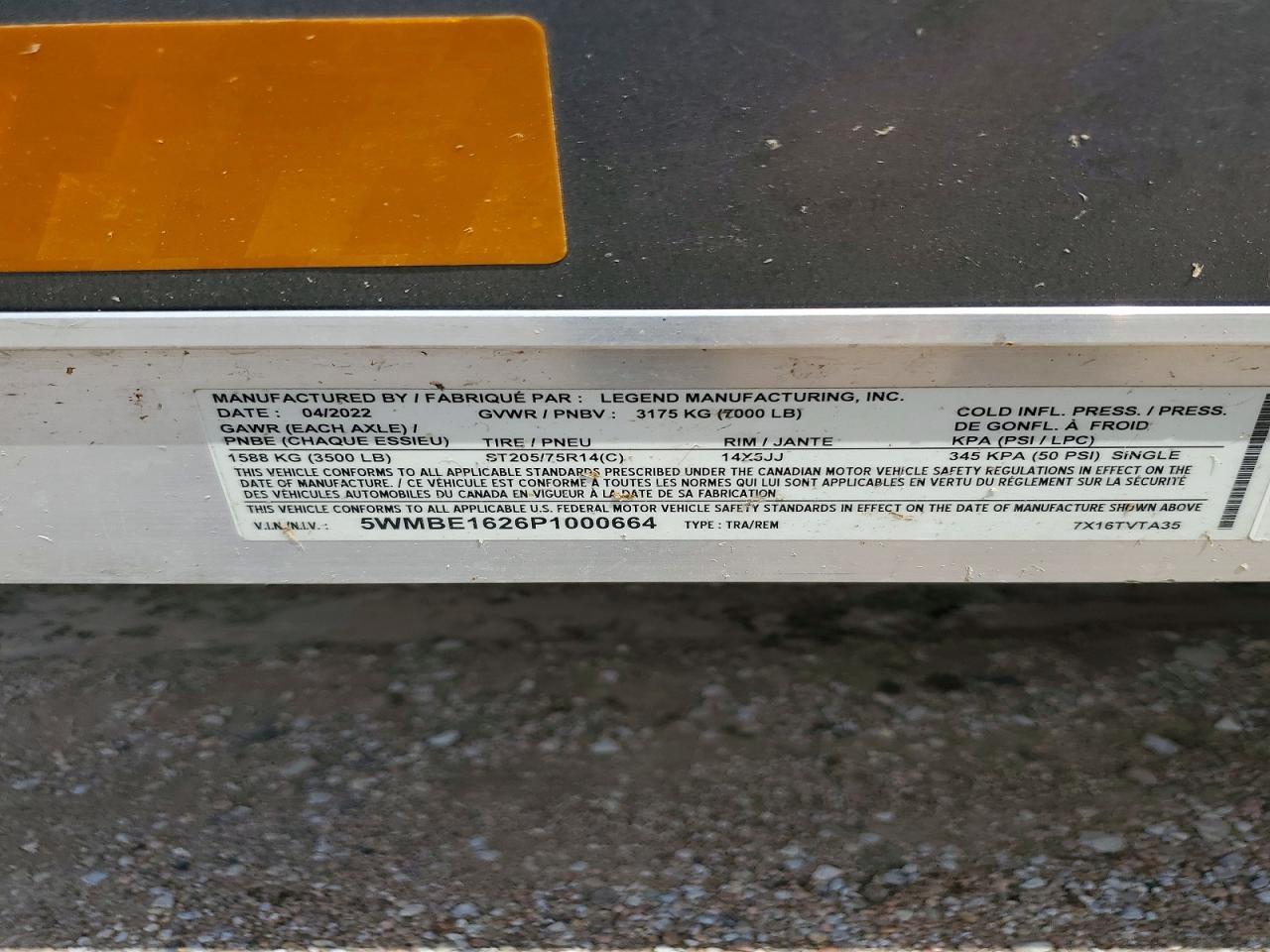2023 Legend Manufacturing Trailers