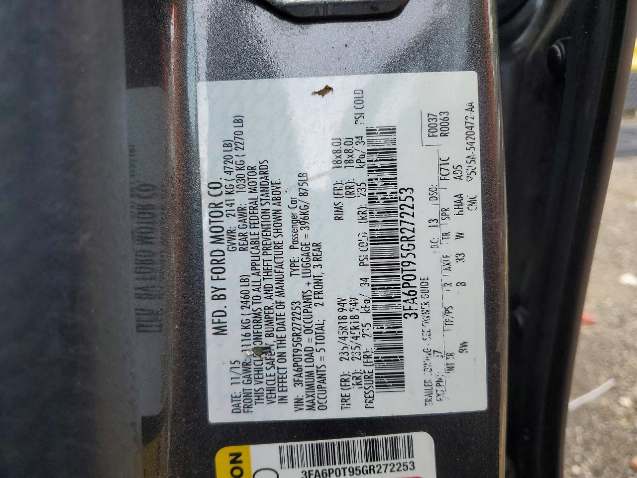 2016 FORD FUSION