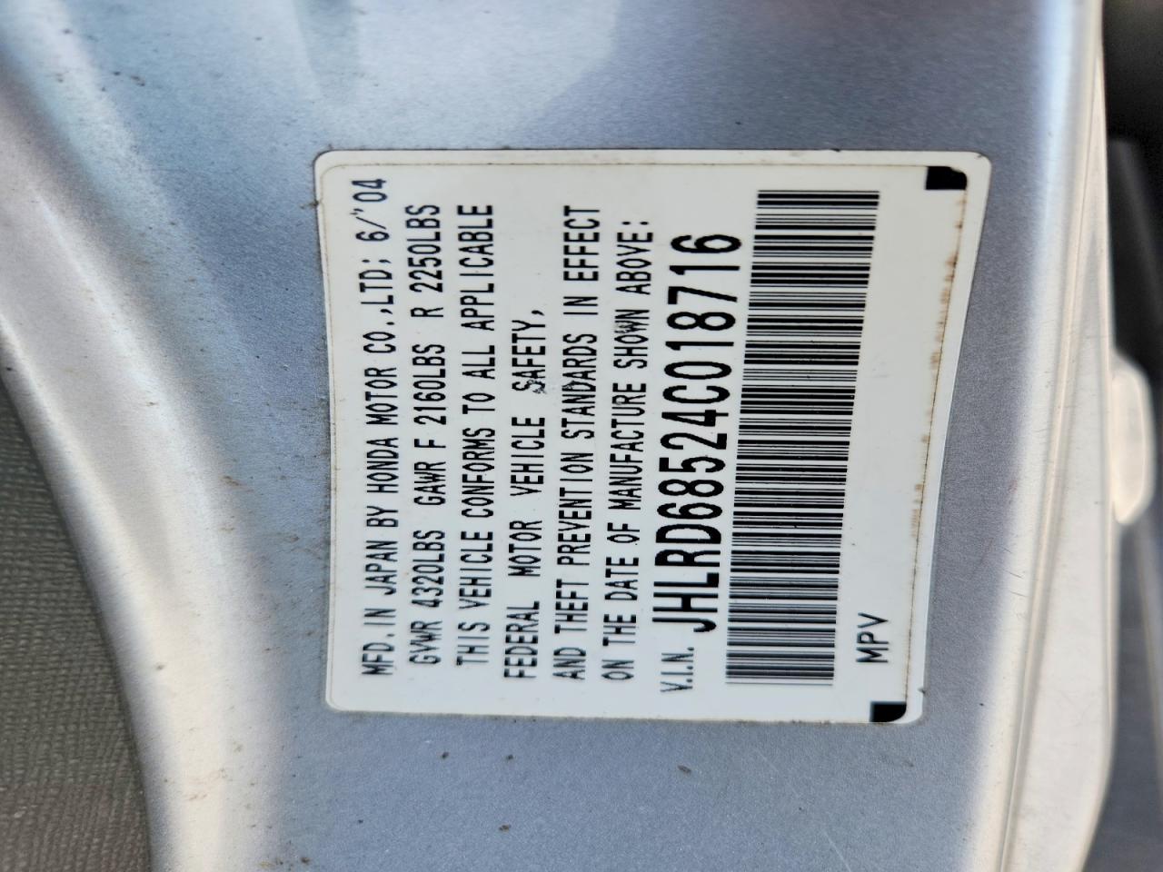 2004 HONDA CR-V