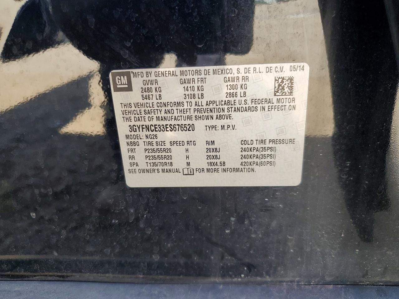 2014 CADILLAC SRX