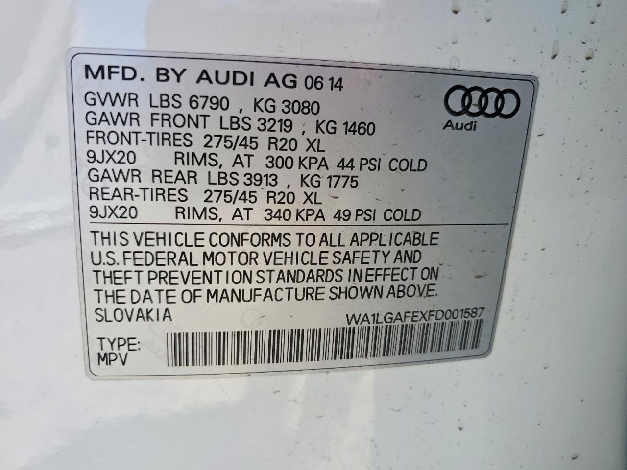 2015 AUDI Q7