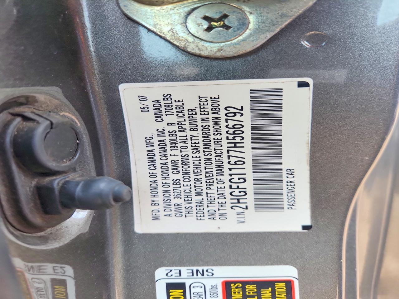 2007 HONDA CIVIC