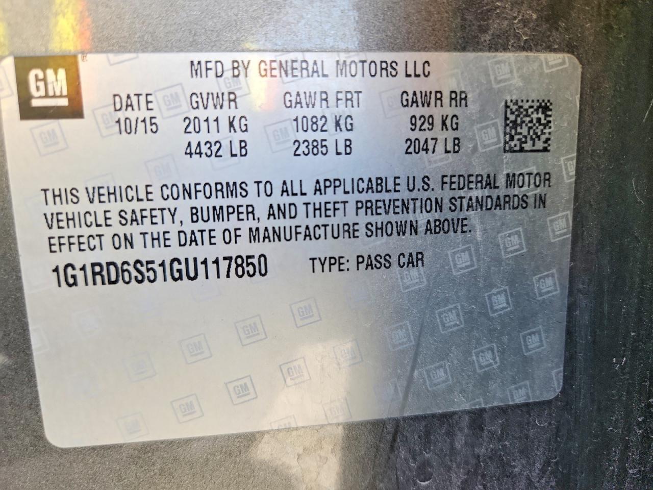 2016 CHEVROLET VOLT