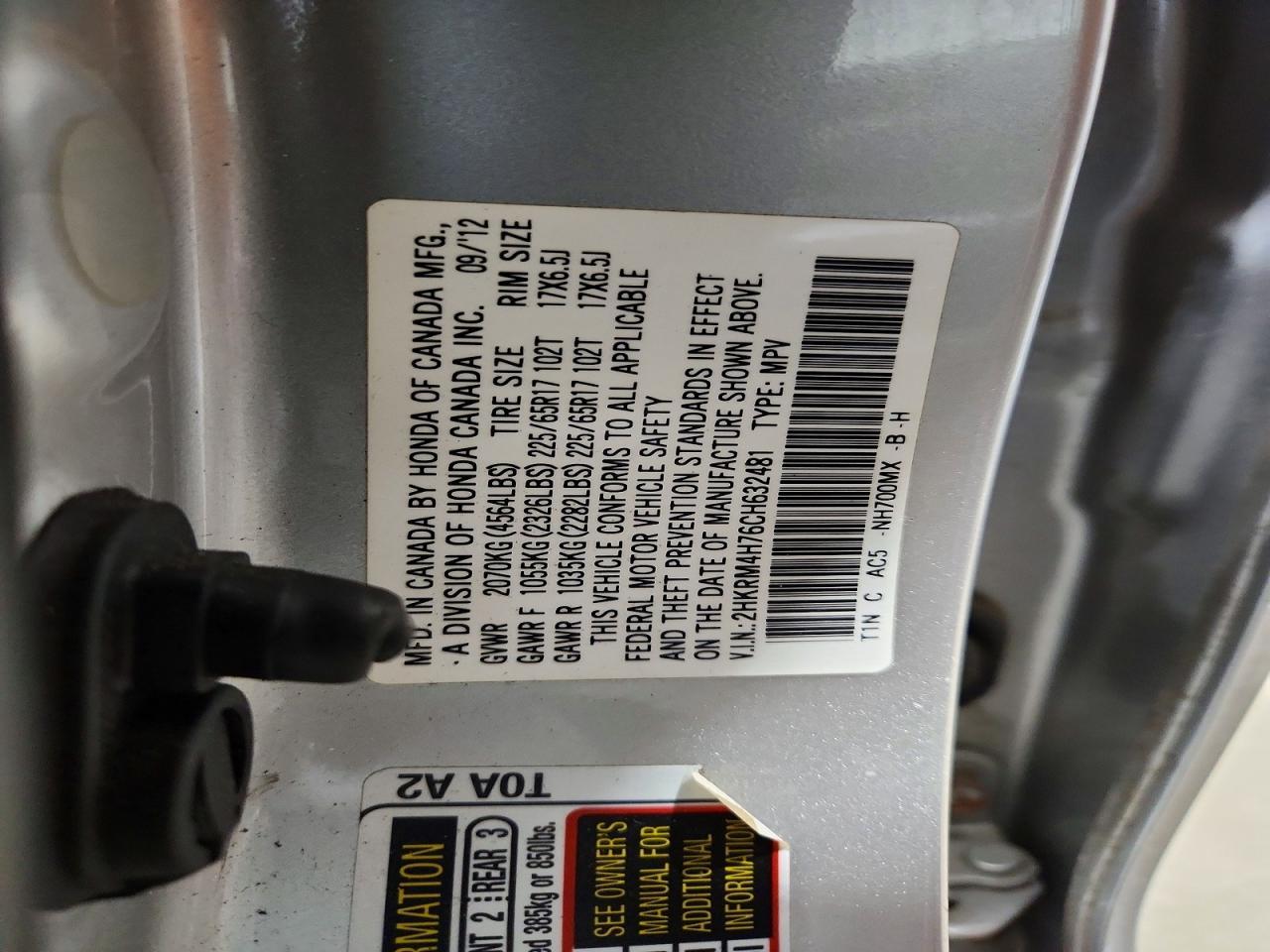 2012 HONDA CR-V