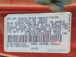 2003 TOYOTA CAMRY