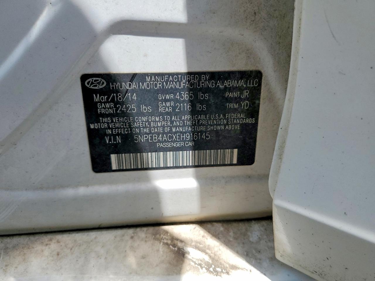 2014 HYUNDAI SONATA