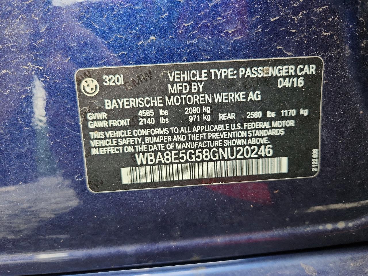 2016 BMW 3 SERIES