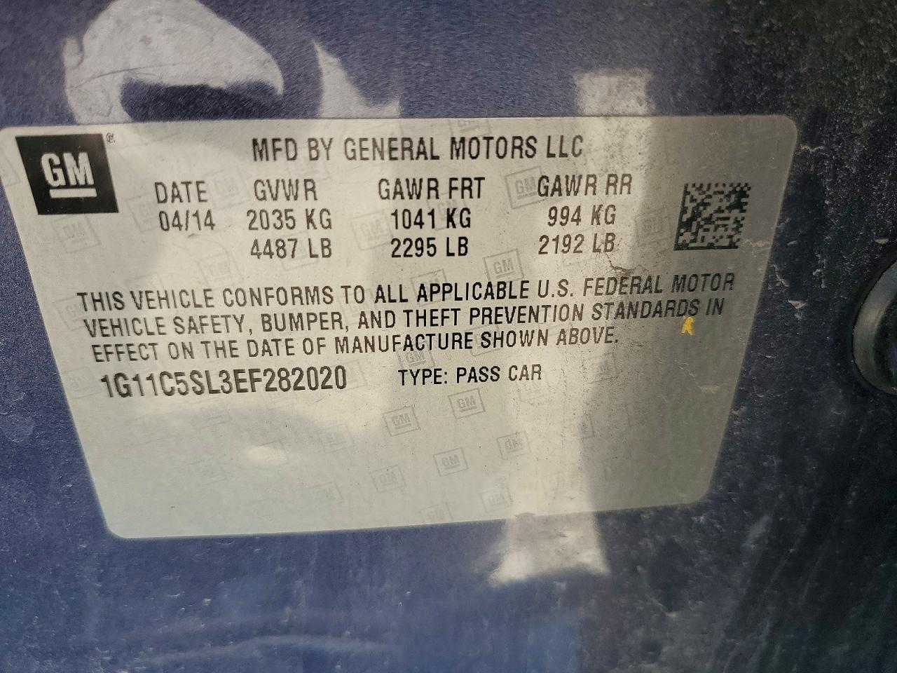 2014 CHEVROLET MALIBU
