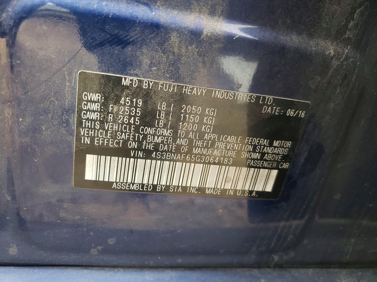2016 SUBARU Legacy