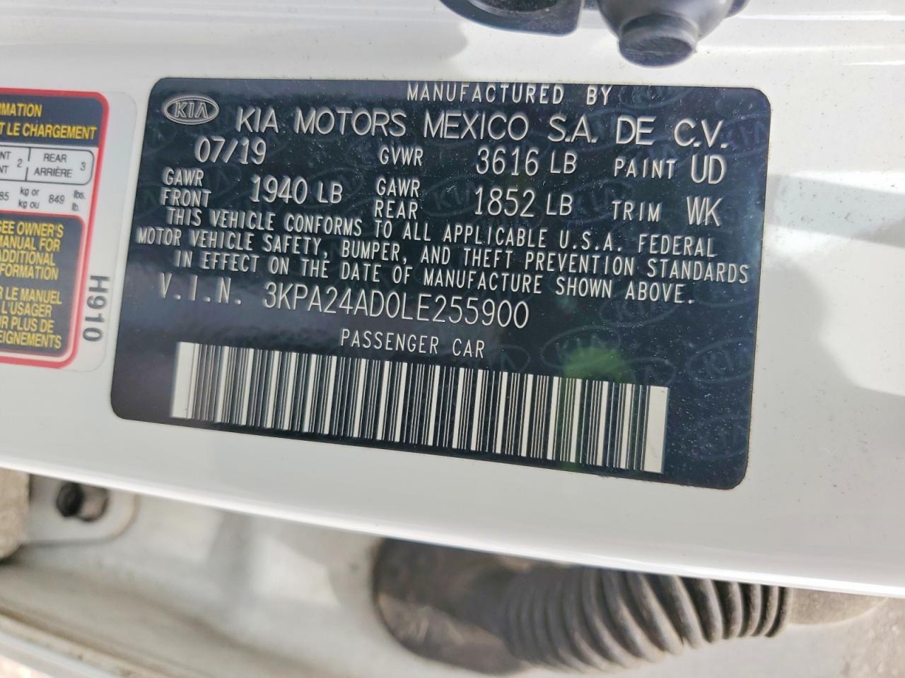 2020 KIA RIO
