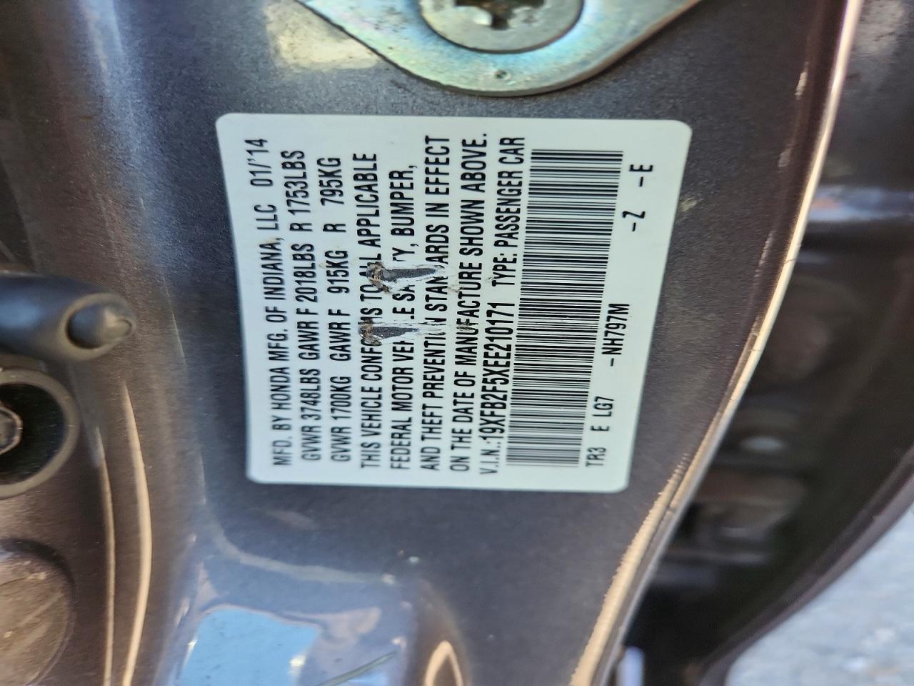 2014 HONDA CIVIC