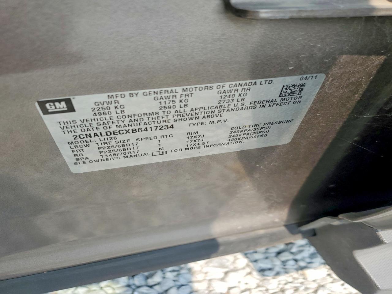 2011 CHEVROLET EQUINOX