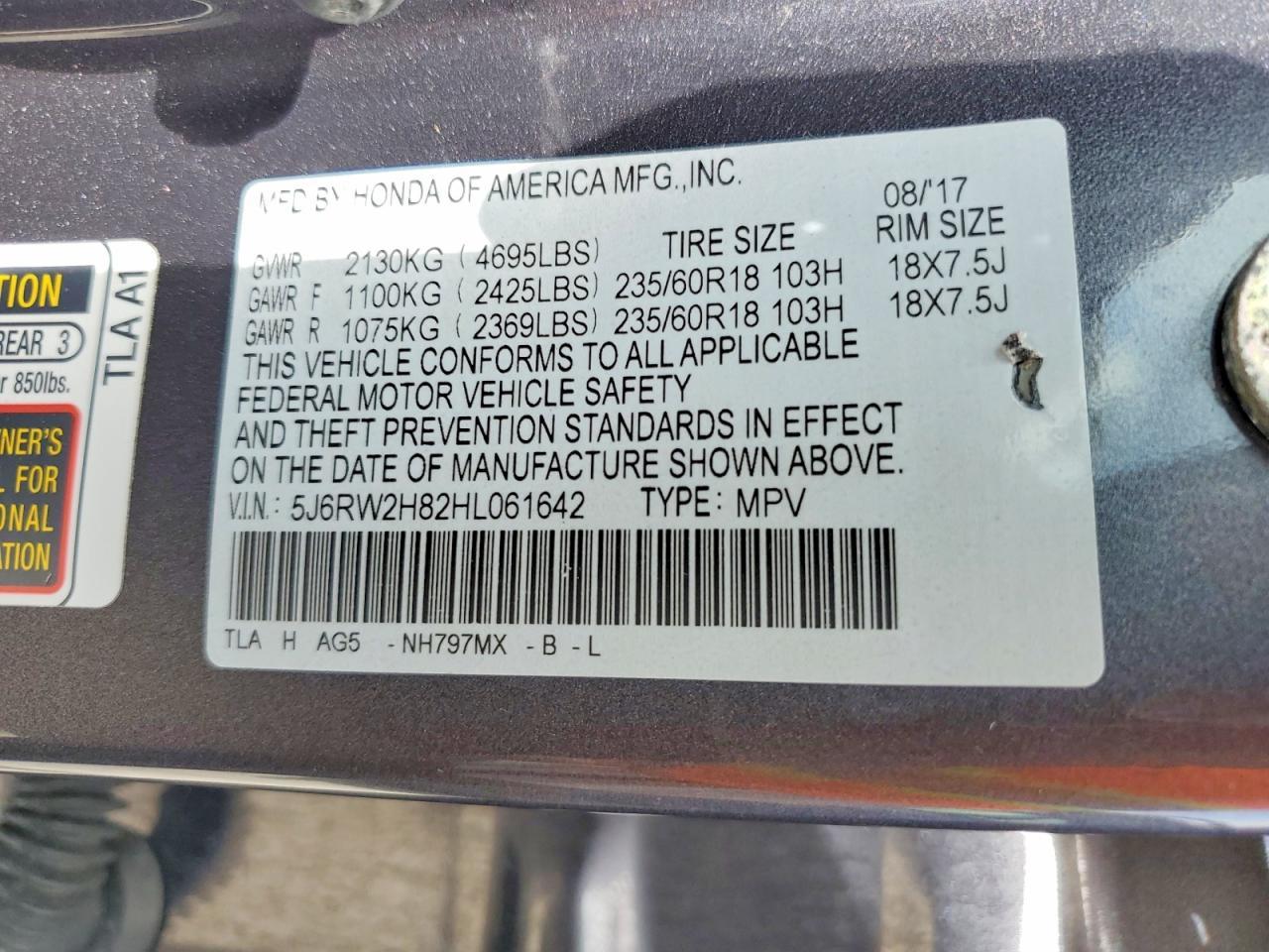 2017 HONDA CR-V
