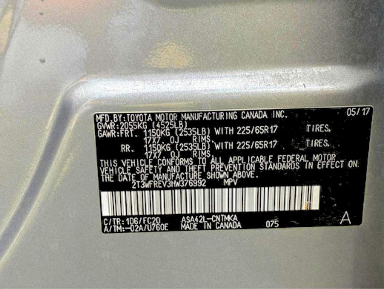 2017 TOYOTA RAV4
