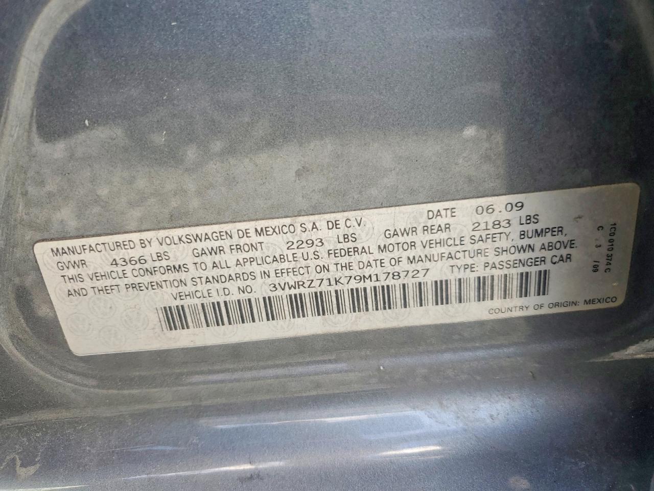2009 VOLKSWAGEN JETTA