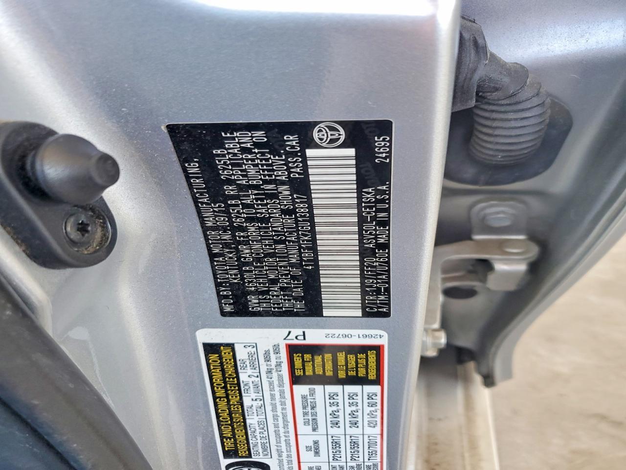 2016 TOYOTA CAMRY