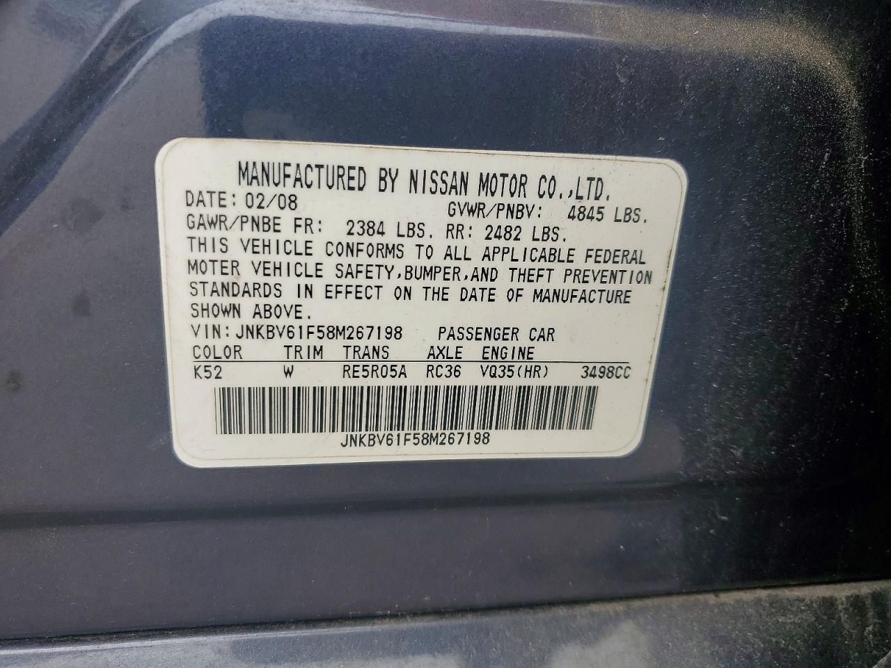 2008 INFINITI G35
