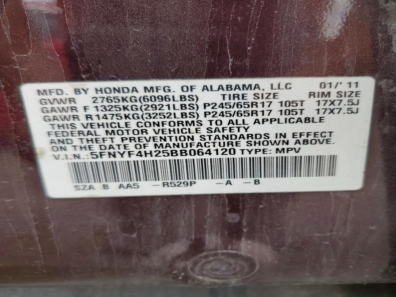 2011 HONDA PILOT