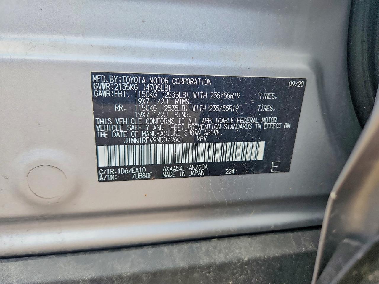 2021 TOYOTA RAV4