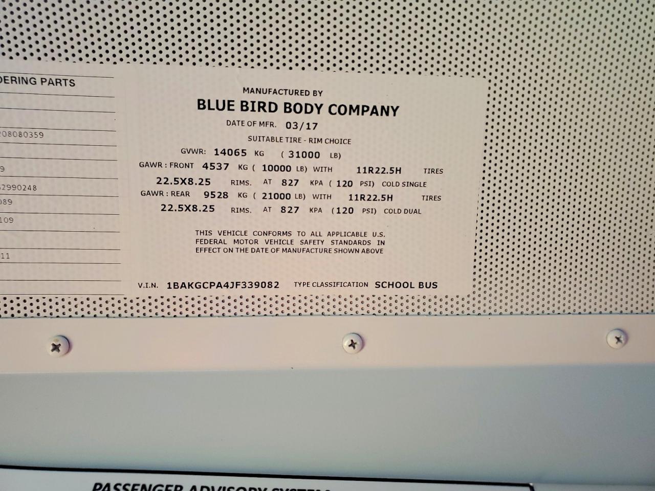 2018 Blub School Bus
