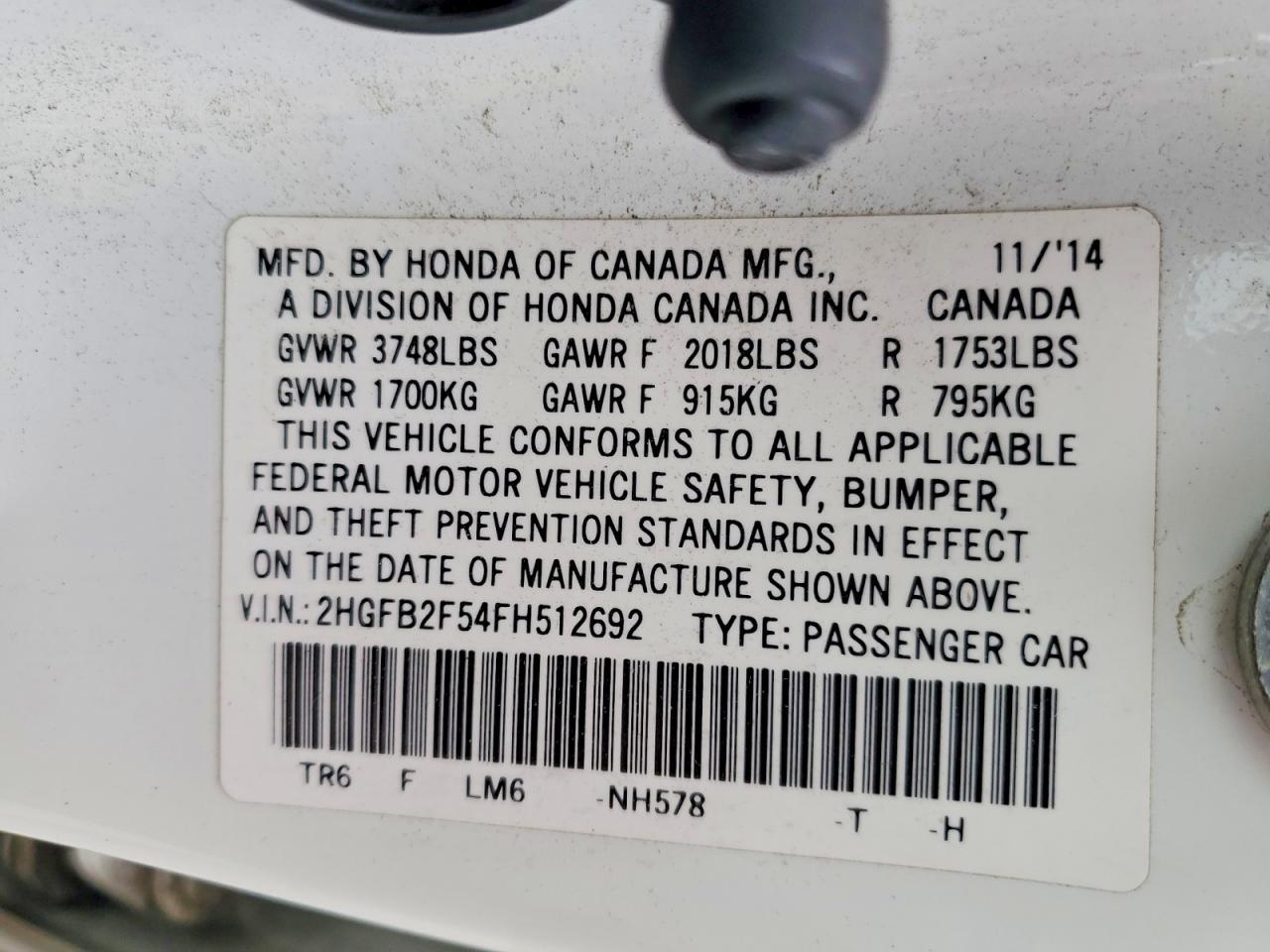 2015 HONDA