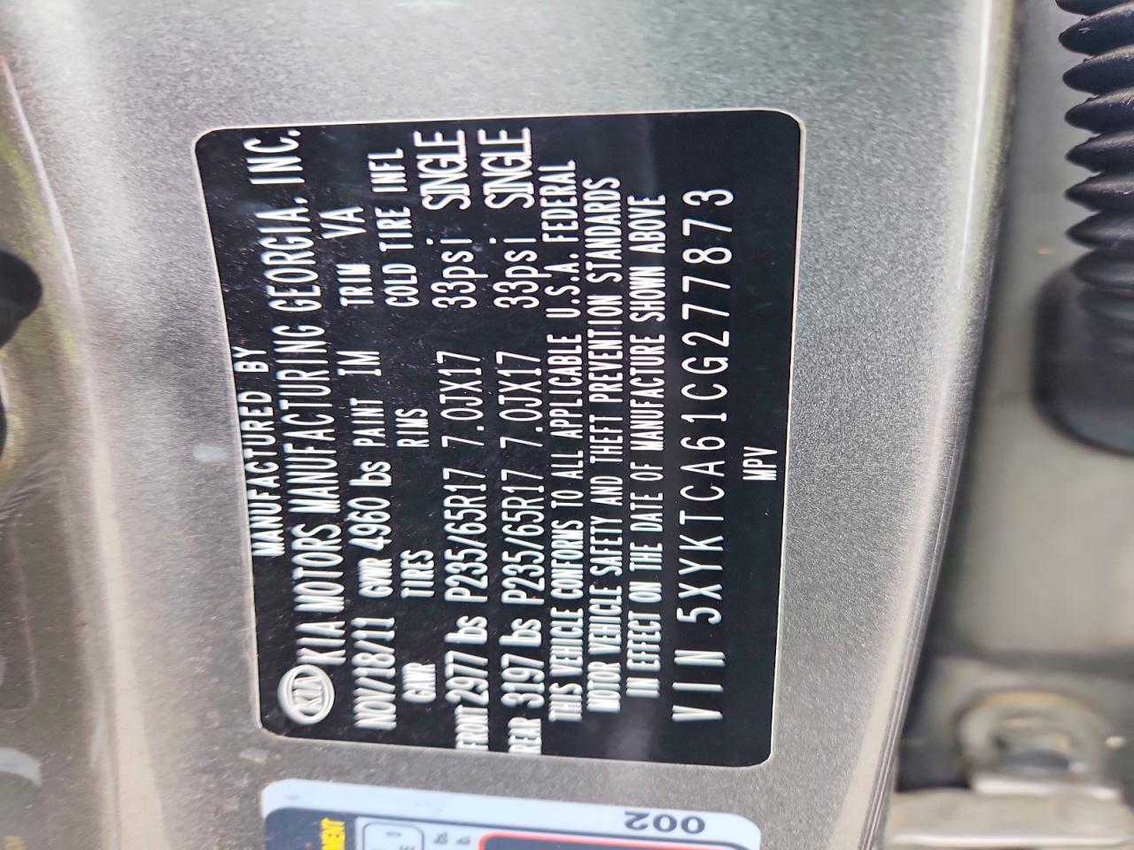2012 KIA SORENTO
