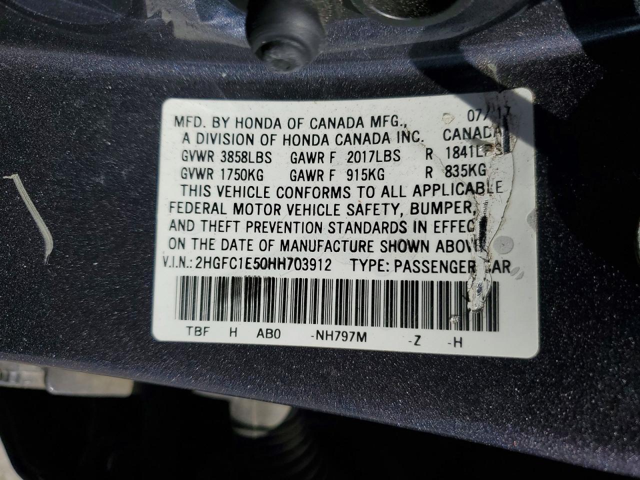 2017 HONDA CIVIC