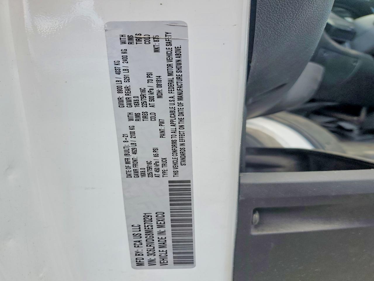 2021 RAM ProMaster 2500