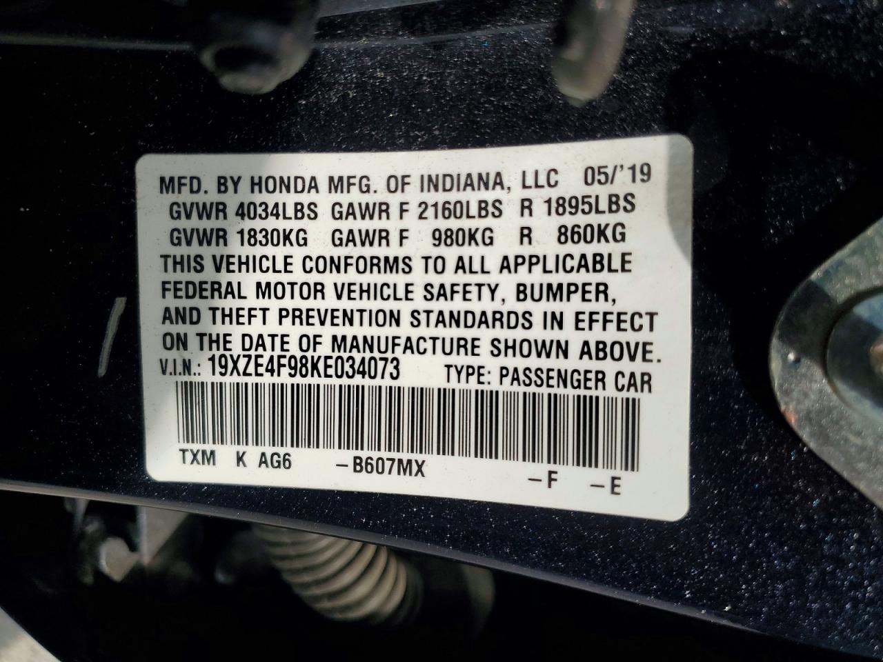 2019 HONDA Insight