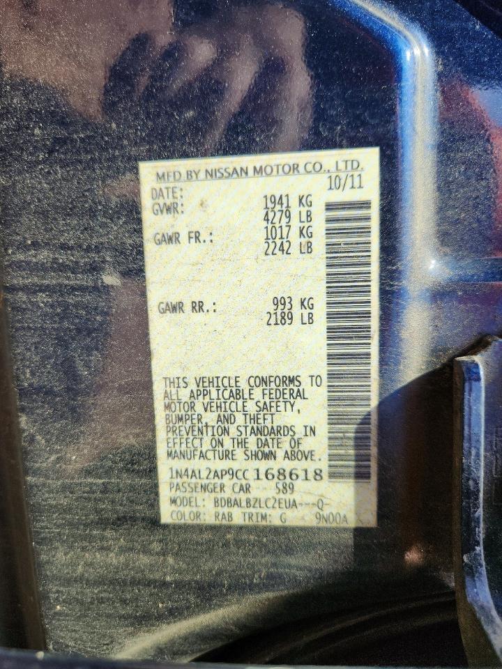 2012 NISSAN ALTIMA