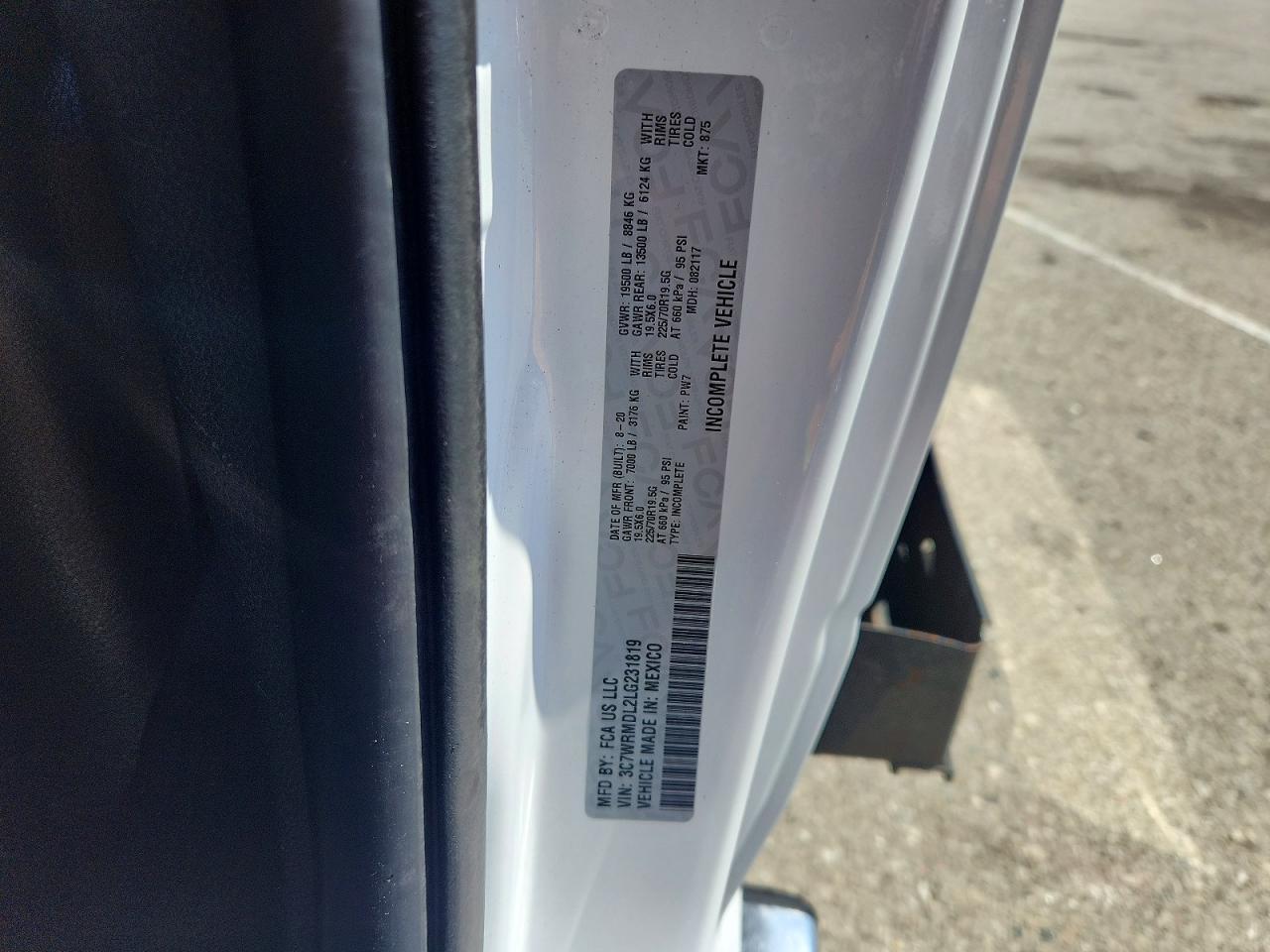 2020 RAM 5500