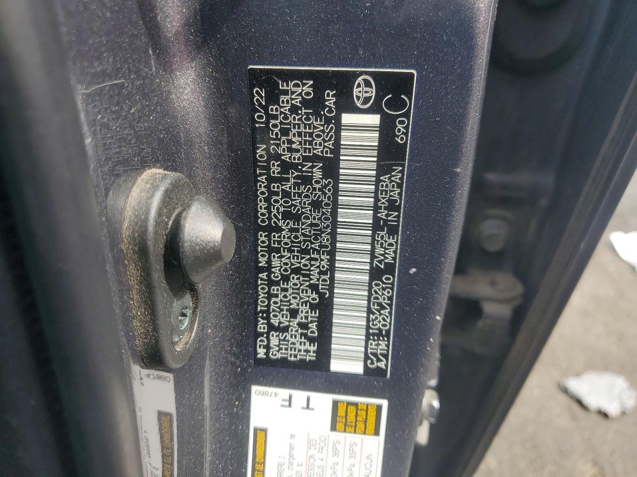 2022 TOYOTA PRIUS