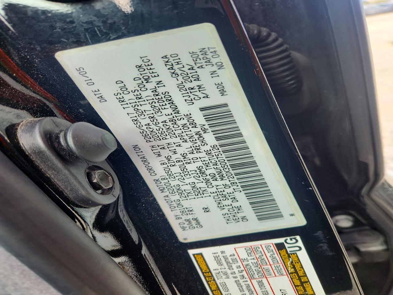 2005 LEXUS Gx 470