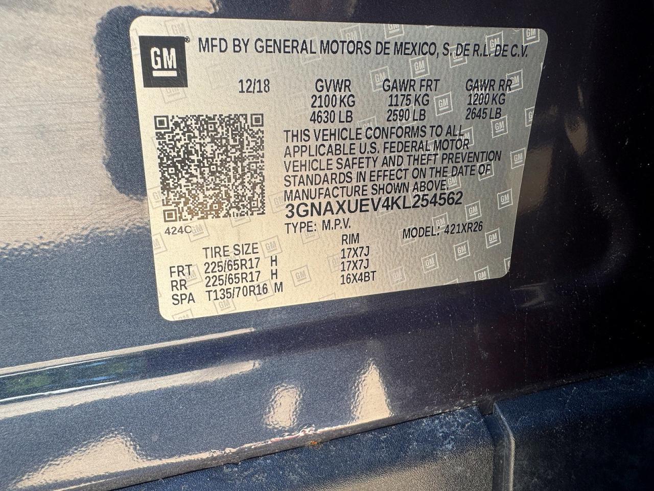 2019 CHEVROLET EQUINOX