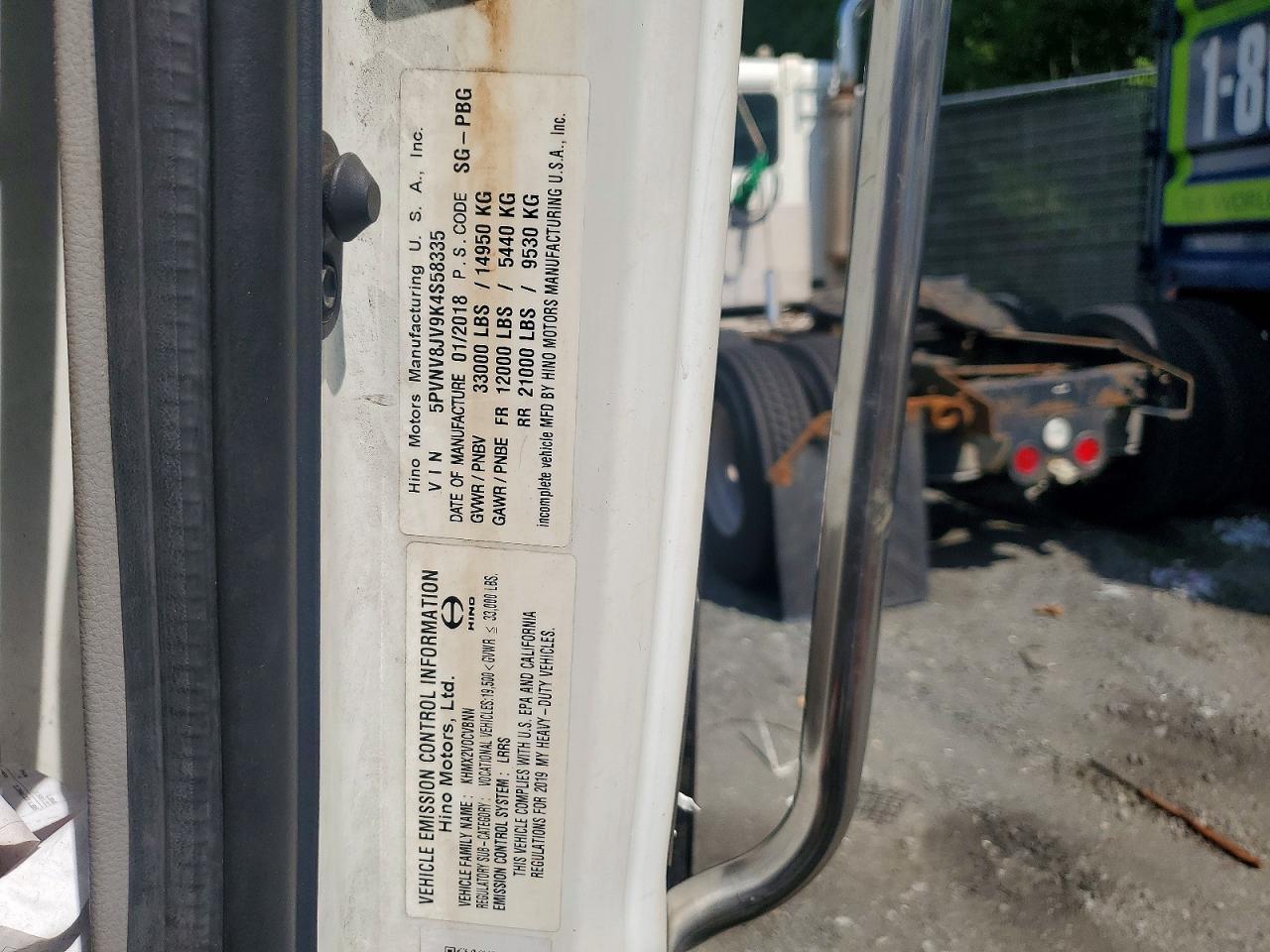 2019 HINO 338