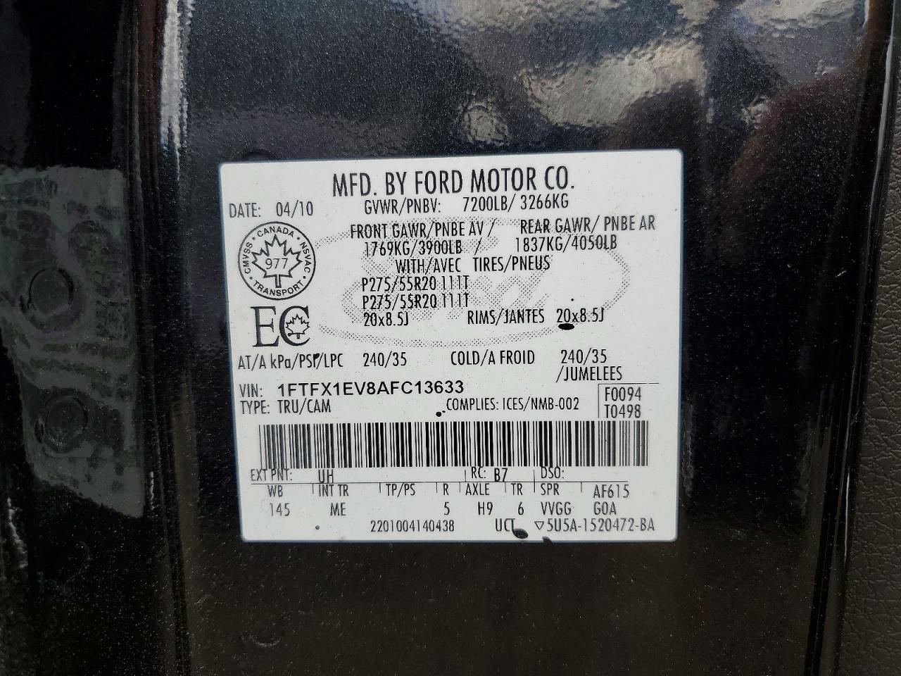 2010 FORD F-150
